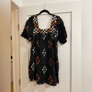 Sezane Caitlin Beaded Tunic Mini Dress